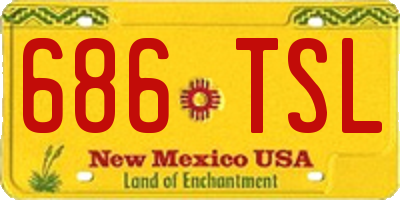 NM license plate 686TSL