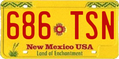 NM license plate 686TSN