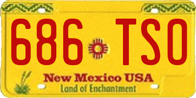 NM license plate 686TSO