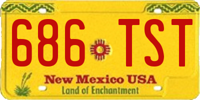 NM license plate 686TST