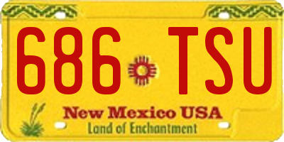NM license plate 686TSU
