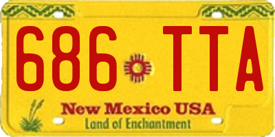 NM license plate 686TTA