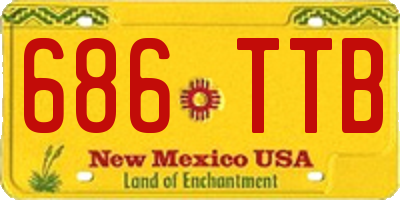 NM license plate 686TTB