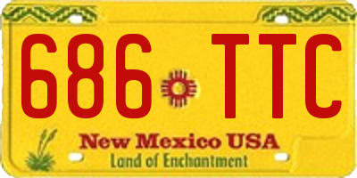 NM license plate 686TTC