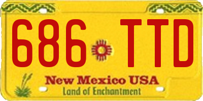 NM license plate 686TTD