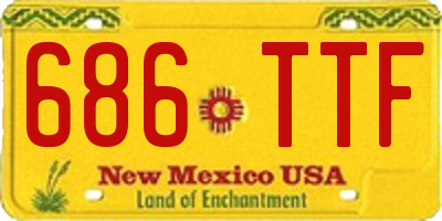 NM license plate 686TTF
