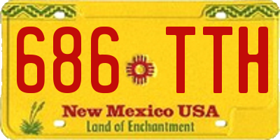NM license plate 686TTH