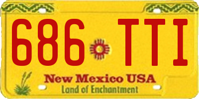 NM license plate 686TTI