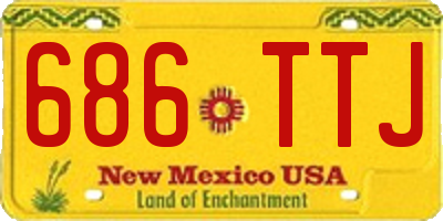 NM license plate 686TTJ