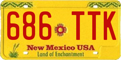 NM license plate 686TTK