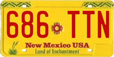 NM license plate 686TTN