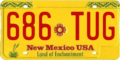 NM license plate 686TUG