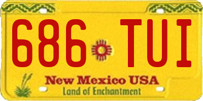 NM license plate 686TUI