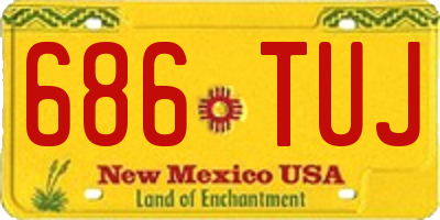 NM license plate 686TUJ