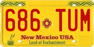 NM license plate 686TUM