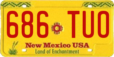 NM license plate 686TUO