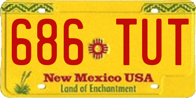 NM license plate 686TUT
