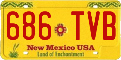 NM license plate 686TVB