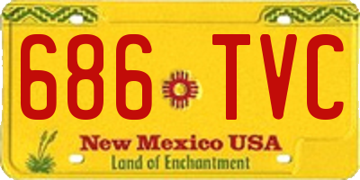 NM license plate 686TVC