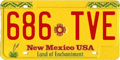 NM license plate 686TVE