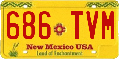 NM license plate 686TVM
