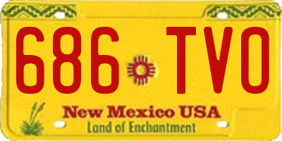NM license plate 686TVO