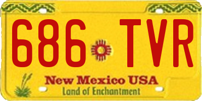 NM license plate 686TVR