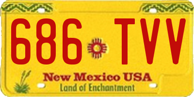 NM license plate 686TVV