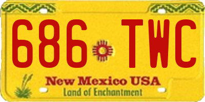 NM license plate 686TWC