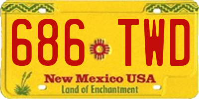 NM license plate 686TWD