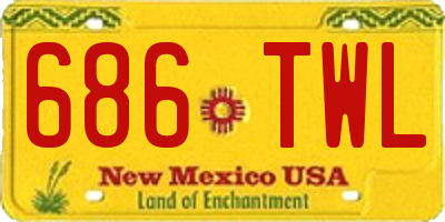 NM license plate 686TWL