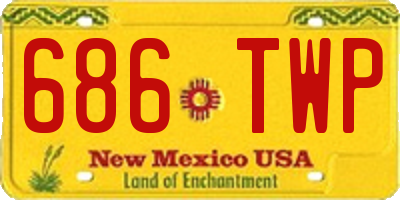 NM license plate 686TWP