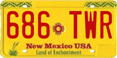 NM license plate 686TWR