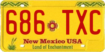 NM license plate 686TXC