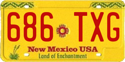 NM license plate 686TXG