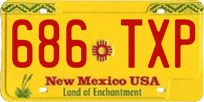 NM license plate 686TXP