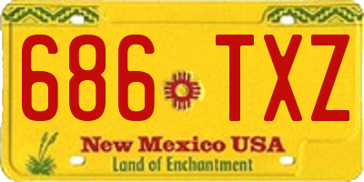 NM license plate 686TXZ