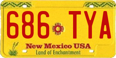 NM license plate 686TYA