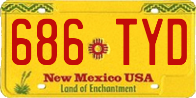 NM license plate 686TYD