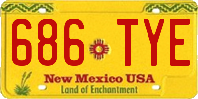 NM license plate 686TYE