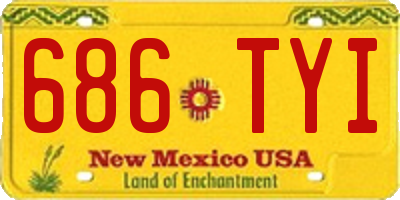 NM license plate 686TYI