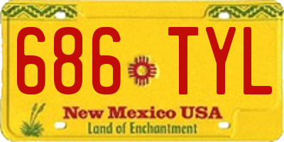 NM license plate 686TYL