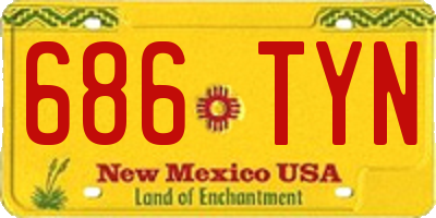 NM license plate 686TYN