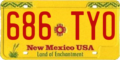 NM license plate 686TYO