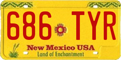 NM license plate 686TYR