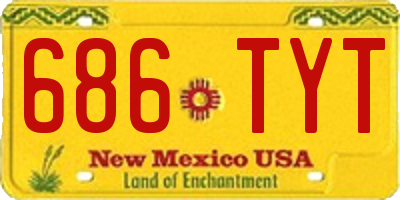 NM license plate 686TYT