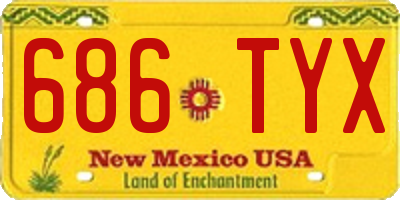NM license plate 686TYX