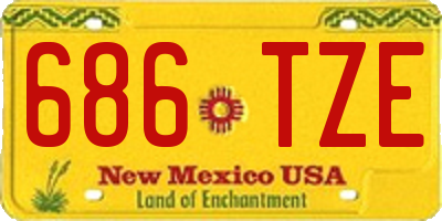 NM license plate 686TZE