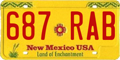 NM license plate 687RAB