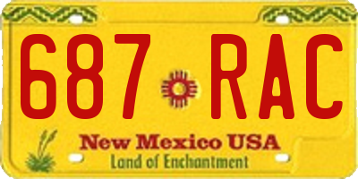 NM license plate 687RAC